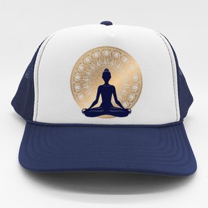 Yoga Dress Meditation Clothing Namaste Lotus Position Gift Trucker Hat