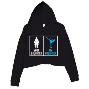 Your Daughter MY Daughter Ice Skating Crop Fleece Hoodie