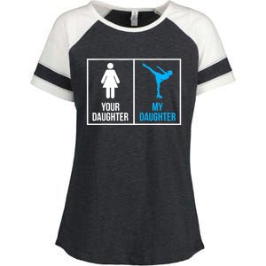 Your Daughter MY Daughter Ice Skating Enza Ladies Jersey Colorblock Tee