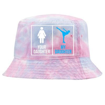 Your Daughter MY Daughter Ice Skating Tie-Dyed Bucket Hat