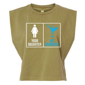 Your Daughter MY Daughter Ice Skating Garment-Dyed Women's Muscle Tee