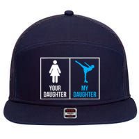 Your Daughter MY Daughter Ice Skating 7 Panel Mesh Trucker Snapback Hat