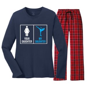 Your Daughter MY Daughter Ice Skating Women's Long Sleeve Flannel Pajama Set 