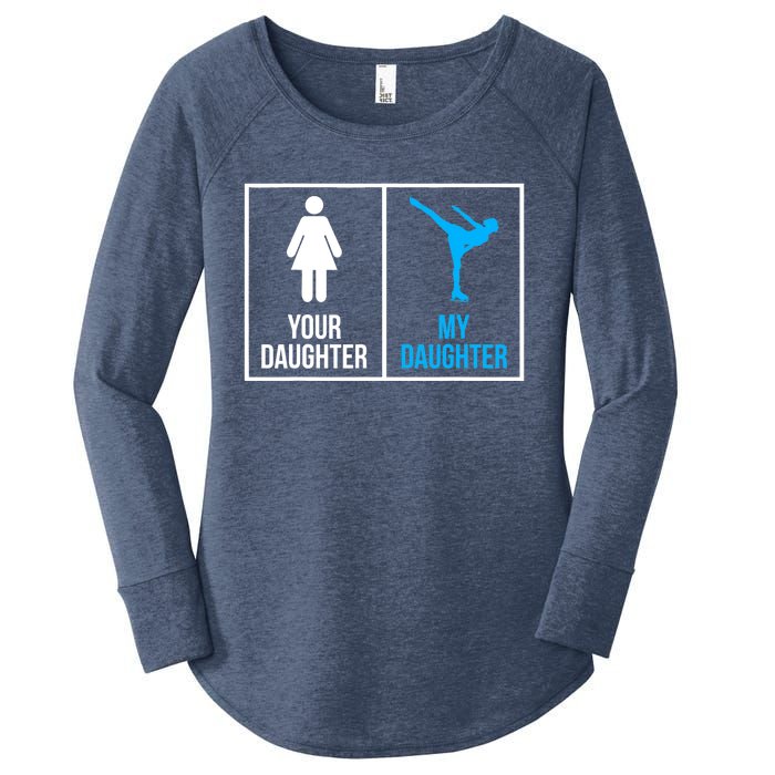 Your Daughter MY Daughter Ice Skating Women's Perfect Tri Tunic Long Sleeve Shirt