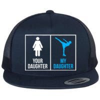 Your Daughter MY Daughter Ice Skating Flat Bill Trucker Hat