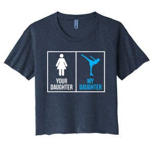 Your Daughter MY Daughter Ice Skating Women's Crop Top Tee