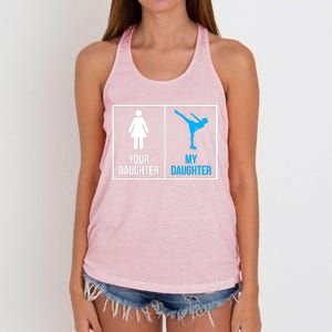 Your Daughter MY Daughter Ice Skating Women's Knotted Racerback Tank