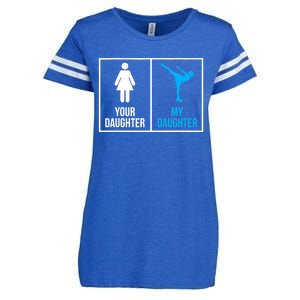 Your Daughter MY Daughter Ice Skating Enza Ladies Jersey Football T-Shirt