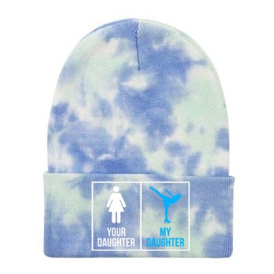 Your Daughter MY Daughter Ice Skating Tie Dye 12in Knit Beanie