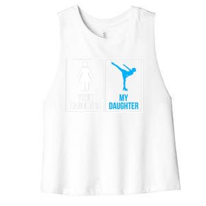 Your Daughter MY Daughter Ice Skating Women's Racerback Cropped Tank