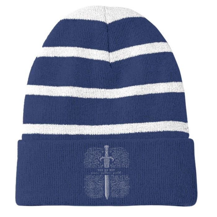 You Do Not Yield Striped Beanie with Solid Band