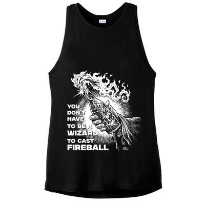 You Dont Need To Be A Wizard To Cast A F.I.R.E.B.A.L.L Diablo Macabre Ladies PosiCharge Tri-Blend Wicking Tank