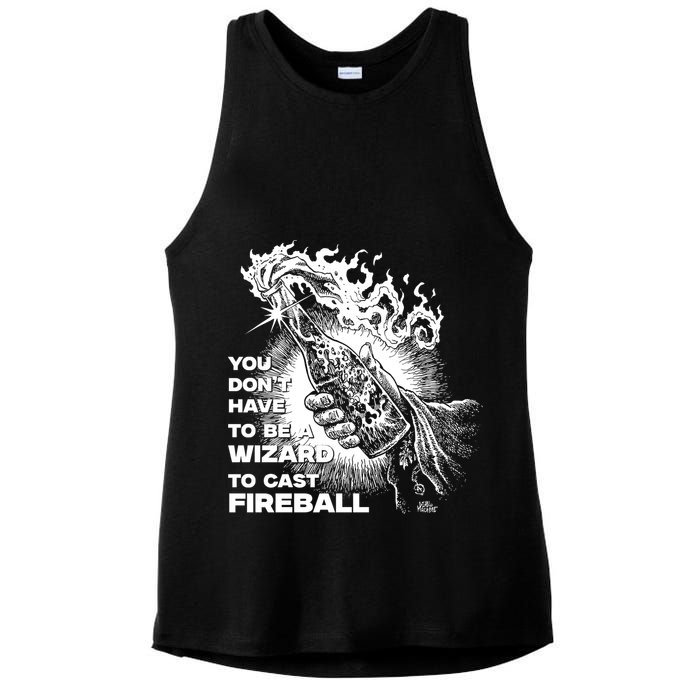 You Dont Need To Be A Wizard To Cast A F.I.R.E.B.A.L.L Diablo Macabre Ladies PosiCharge Tri-Blend Wicking Tank
