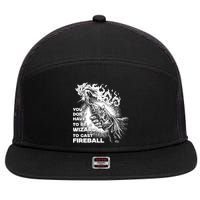 You Dont Need To Be A Wizard To Cast A F.I.R.E.B.A.L.L Diablo Macabre 7 Panel Mesh Trucker Snapback Hat