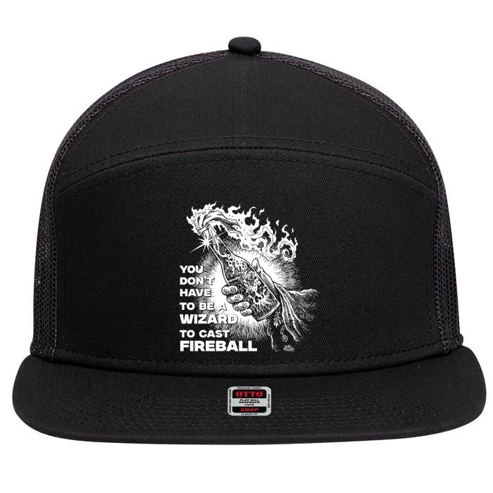 You Dont Need To Be A Wizard To Cast A F.I.R.E.B.A.L.L Diablo Macabre 7 Panel Mesh Trucker Snapback Hat