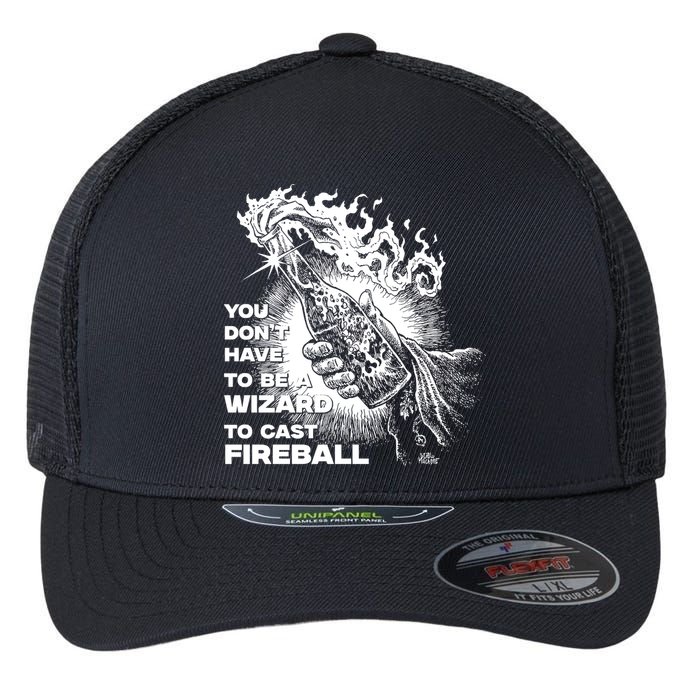 You Dont Need To Be A Wizard To Cast A F.I.R.E.B.A.L.L Diablo Macabre Flexfit Unipanel Trucker Cap