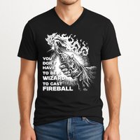 You Dont Need To Be A Wizard To Cast A F.I.R.E.B.A.L.L Diablo Macabre V-Neck T-Shirt