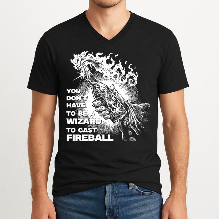 You Dont Need To Be A Wizard To Cast A F.I.R.E.B.A.L.L Diablo Macabre V-Neck T-Shirt