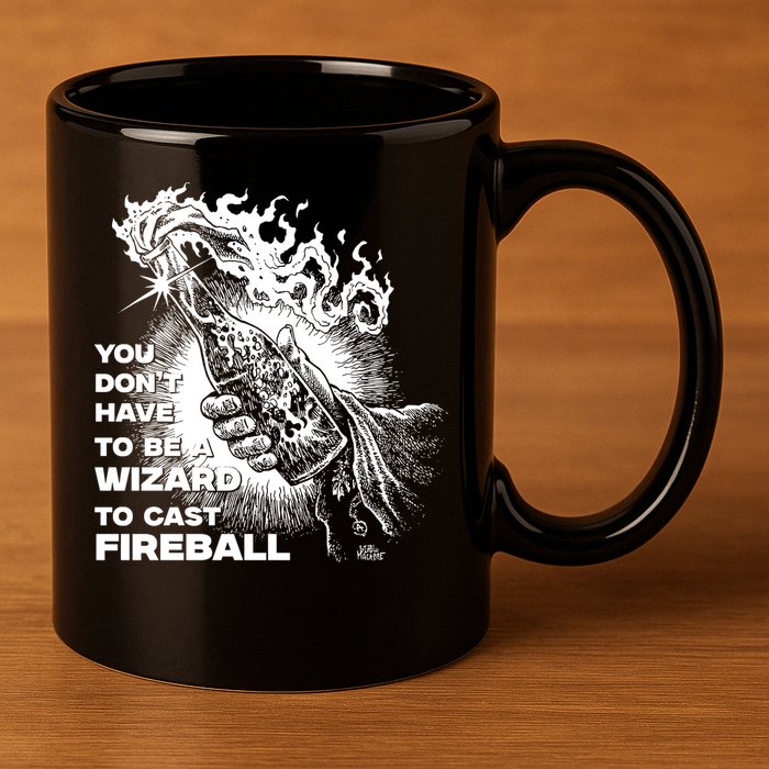 You Dont Need To Be A Wizard To Cast A F.I.R.E.B.A.L.L Diablo Macabre 11oz C Handle Ceramic Mug
