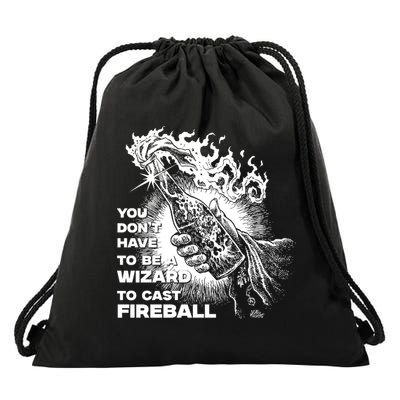 You Dont Need To Be A Wizard To Cast A F.I.R.E.B.A.L.L Diablo Macabre Drawstring Bag