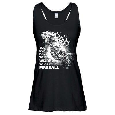 You Dont Need To Be A Wizard To Cast A F.I.R.E.B.A.L.L Diablo Macabre Ladies Essential Flowy Tank