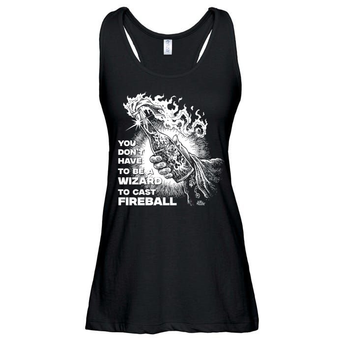 You Dont Need To Be A Wizard To Cast A F.I.R.E.B.A.L.L Diablo Macabre Ladies Essential Flowy Tank