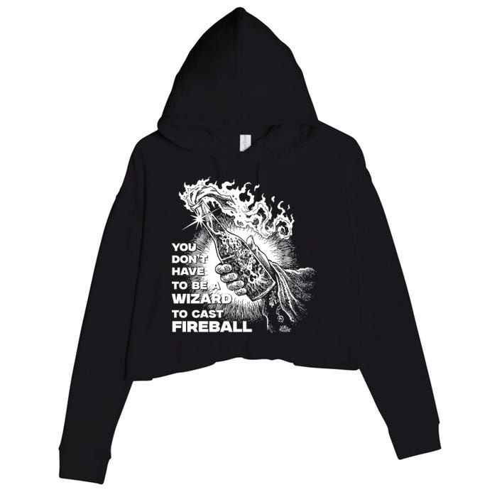 You Dont Need To Be A Wizard To Cast A F.I.R.E.B.A.L.L Diablo Macabre Crop Fleece Hoodie