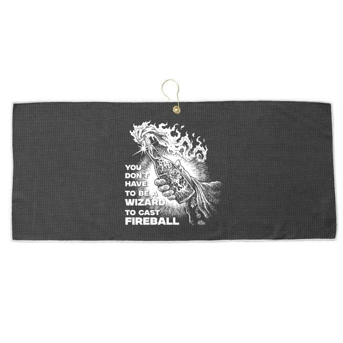 You Dont Need To Be A Wizard To Cast A F.I.R.E.B.A.L.L Diablo Macabre Large Microfiber Waffle Golf Towel