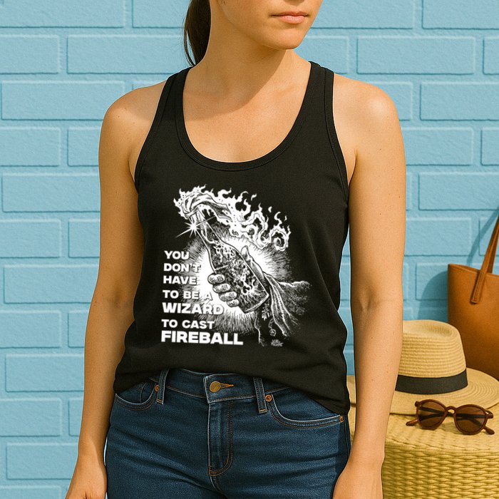 You Dont Need To Be A Wizard To Cast A F.I.R.E.B.A.L.L Diablo Macabre Womens Tank Top