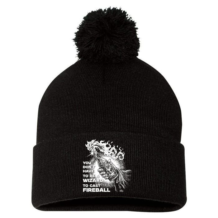 You Dont Need To Be A Wizard To Cast A F.I.R.E.B.A.L.L Diablo Macabre Pom Pom 12in Knit Beanie