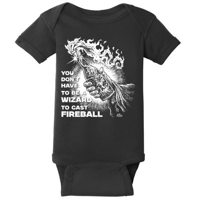 You Dont Need To Be A Wizard To Cast A F.I.R.E.B.A.L.L Diablo Macabre Baby Bodysuit