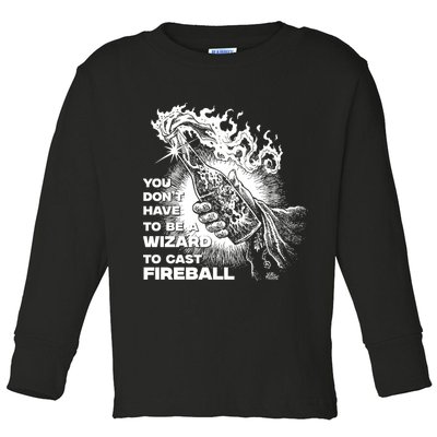 You Dont Need To Be A Wizard To Cast A F.I.R.E.B.A.L.L Diablo Macabre Toddler Long Sleeve Shirt