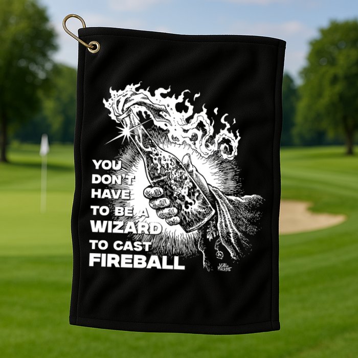 You Dont Need To Be A Wizard To Cast A F.I.R.E.B.A.L.L Diablo Macabre Golf Towel