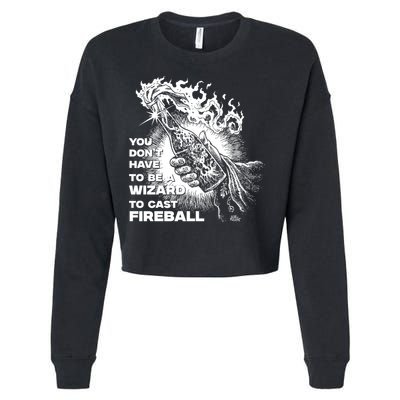 You Dont Need To Be A Wizard To Cast A F.I.R.E.B.A.L.L Diablo Macabre Cropped Pullover Crew