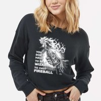 You Dont Need To Be A Wizard To Cast A F.I.R.E.B.A.L.L Diablo Macabre Cropped Pullover Crew