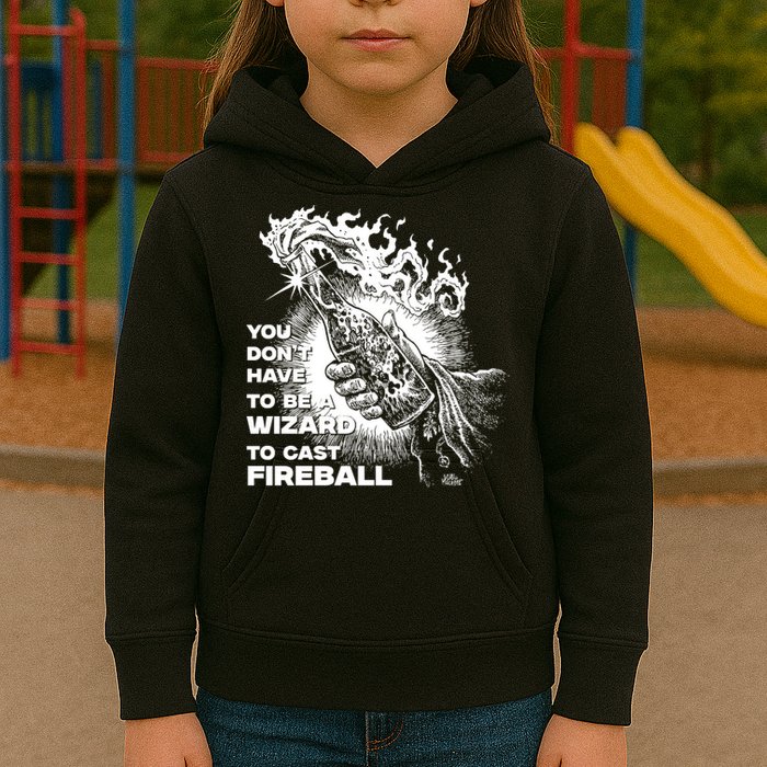 You Dont Need To Be A Wizard To Cast A F.I.R.E.B.A.L.L Diablo Macabre Kids Hoodie