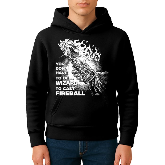 You Dont Need To Be A Wizard To Cast A F.I.R.E.B.A.L.L Diablo Macabre Kids Hoodie