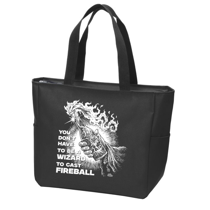 You Dont Need To Be A Wizard To Cast A F.I.R.E.B.A.L.L Diablo Macabre Zip Tote Bag