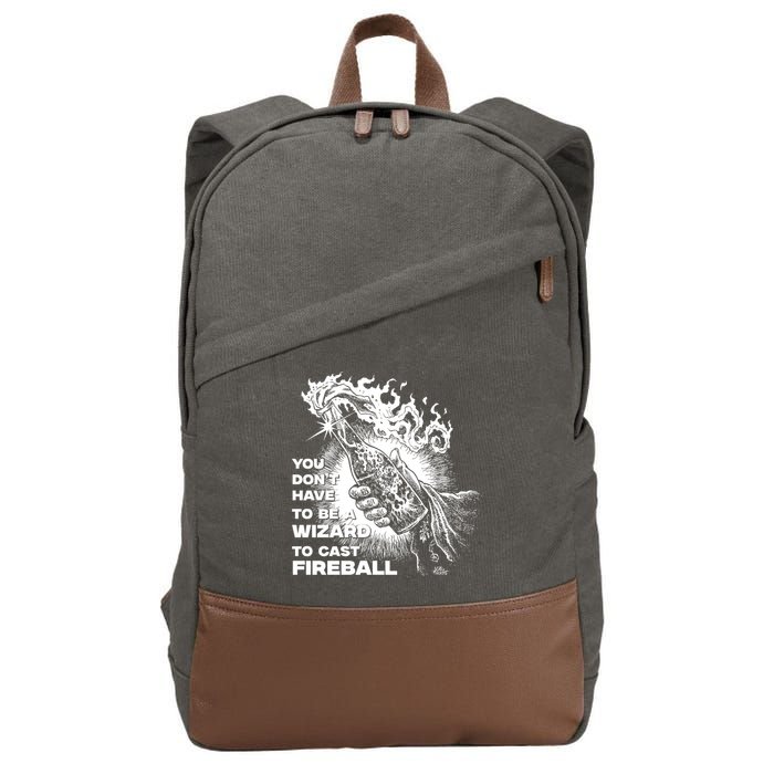 You Dont Need To Be A Wizard To Cast A F.I.R.E.B.A.L.L Diablo Macabre Cotton Canvas Backpack
