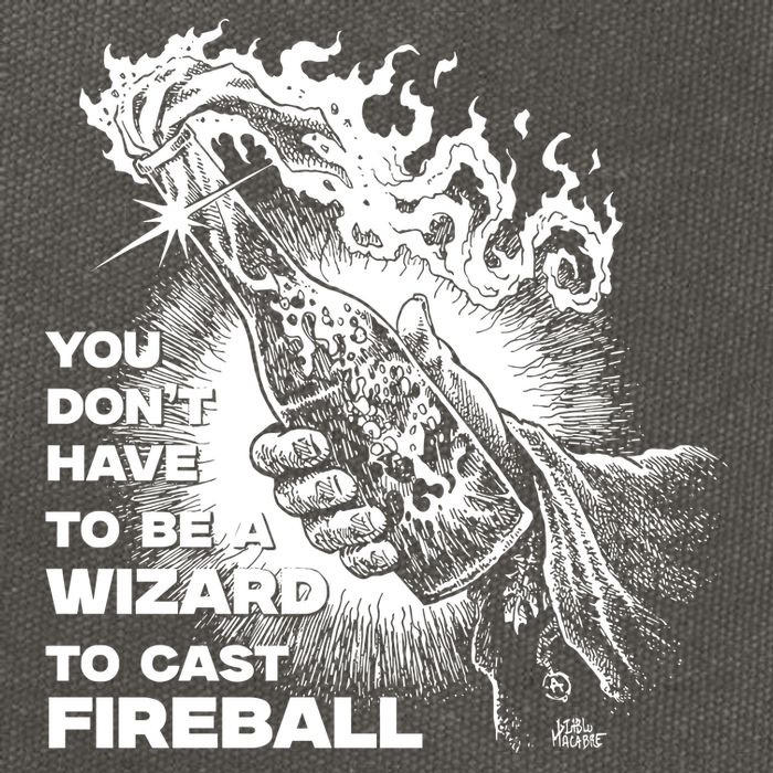 You Dont Need To Be A Wizard To Cast A F.I.R.E.B.A.L.L Diablo Macabre Cotton Canvas Backpack