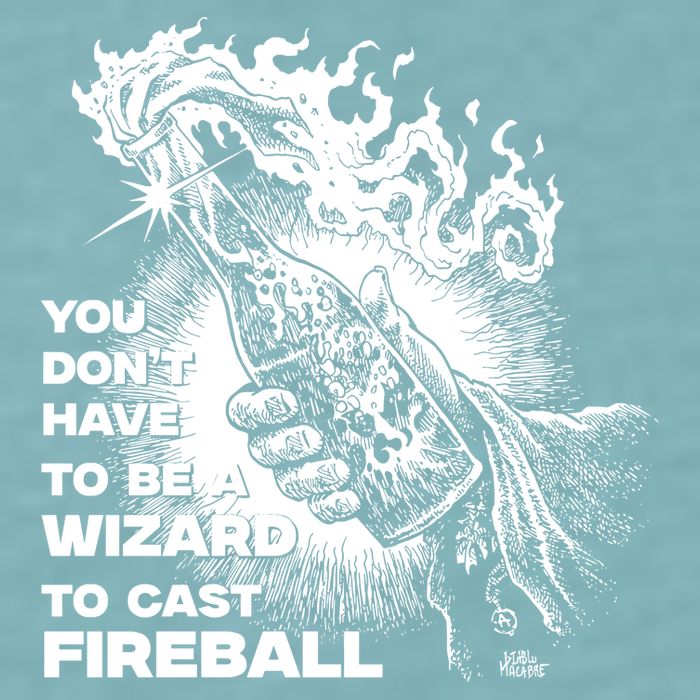 You Dont Need To Be A Wizard To Cast A F.I.R.E.B.A.L.L Diablo Macabre Sueded Cloud Jersey T-Shirt