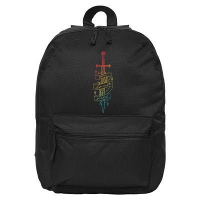 You Do Not Yield Funny Retro 16 in Basic Backpack