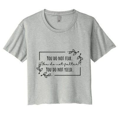 You Do Not Yield Don’T Let The Hard Days Win Gift Women's Crop Top Tee