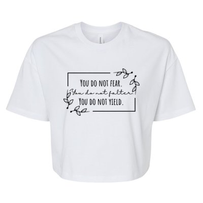 You Do Not Yield Don’T Let The Hard Days Win Gift Bella+Canvas Jersey Crop Tee