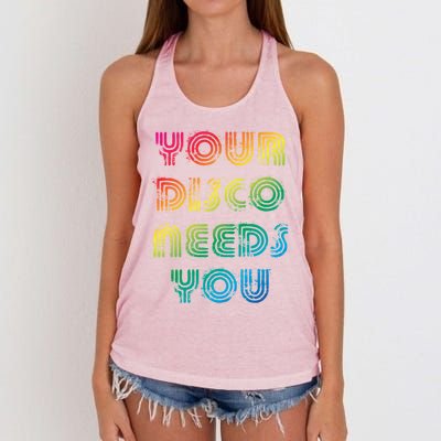 Your Disco Needs You Women's Knotted Racerback Tank