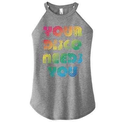 Your Disco Needs You Women’s Perfect Tri Rocker Tank