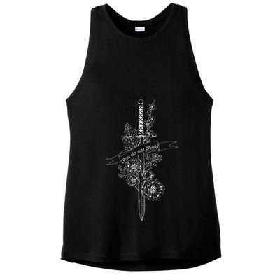 You Do Not Yield Reading Lover Book Nerd Book Lover Bookworm Ladies PosiCharge Tri-Blend Wicking Tank