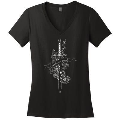 You Do Not Yield Reading Lover Book Nerd Book Lover Bookworm Women's V-Neck T-Shirt