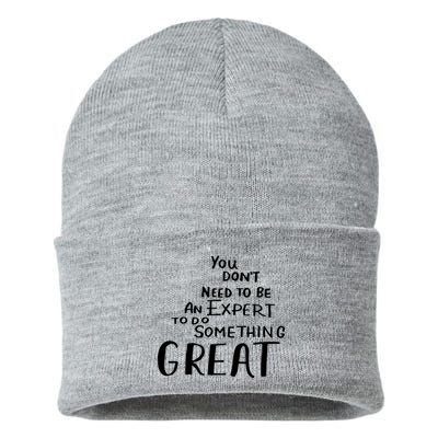 You Dont Need To Be An Expert To Do Something Great Sustainable Knit Beanie