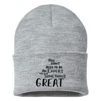 You Dont Need To Be An Expert To Do Something Great Sustainable Knit Beanie